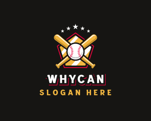Catcher - Baseball Bat League logo design