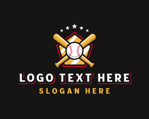 Baseball Bat League Logo