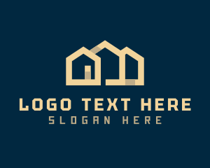 Residential - Home Apartment Village logo design