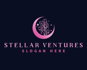 Astronomical - Tulip Flower Moon logo design