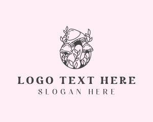 Shrooms - Holistic Natural Mushroom logo design
