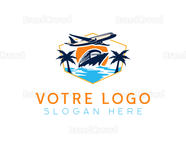 Airplane Cruise Travel Logo