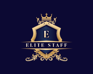 Luxury Crown Shield logo design