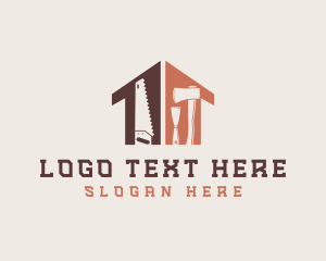 Hardware Store - House Construction Repairman Tools logo design