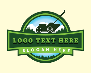 Trimmer - Grass Lawn Mower Garden logo design