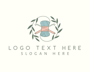 Knitting - Wool Yarn Crochet logo design