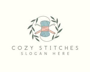 Wool Yarn Crochet logo design