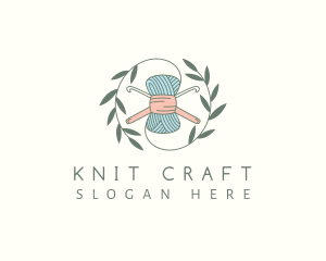 Wool Yarn Crochet logo design