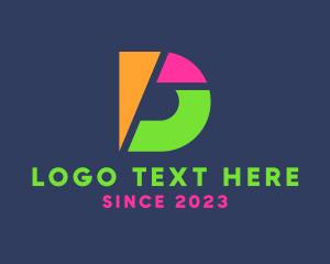 Digital Marketing - Colorful Geometric Letter D Agency logo design
