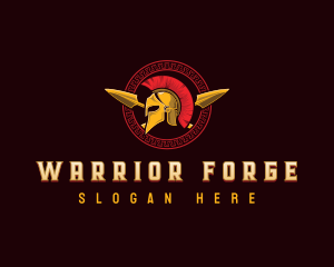 Spartan Warrior Spear logo design