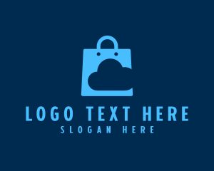 Web Host - Data Cloud Shopping logo design
