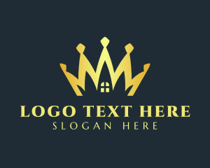 Golden - Luxury Home Crown logo design