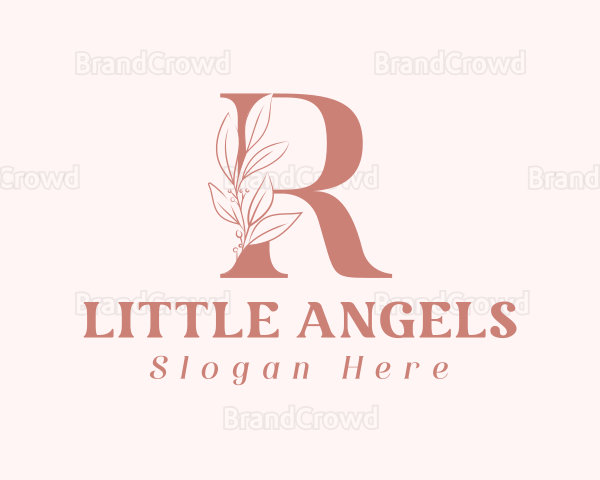 Elegant Leaves Letter R Logo