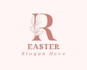 Stylist - Elegant Leaves Letter R logo design