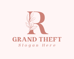 Shop - Elegant Leaves Letter R logo design