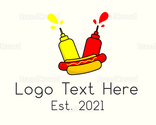 Hot Dog Street Food Logo