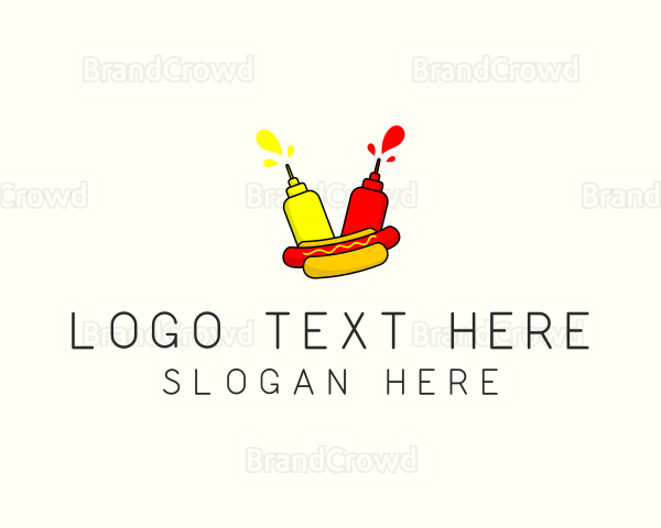 Hot Dog Street Food Logo