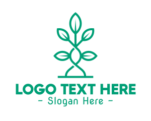 Vegan - Vine Plant Leaves logo design