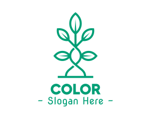 Vine Plant Leaves logo design