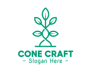 Vine Plant Leaves logo design