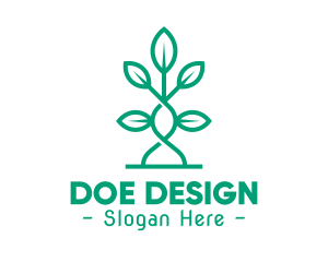 Vine Plant Leaves logo design