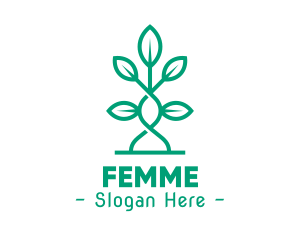 Vine Plant Leaves logo design