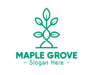 Vine Plant Leaves logo design