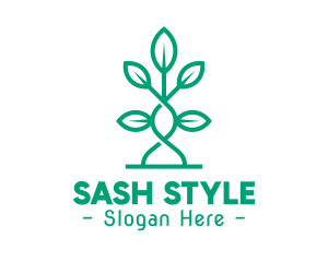 Vine Plant Leaves logo design