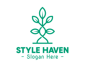 Vine Plant Leaves logo design