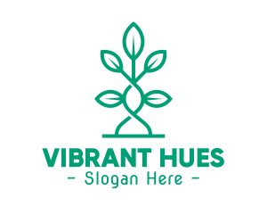 Vine Plant Leaves logo design