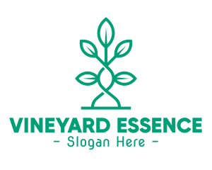 Vine Plant Leaves logo design