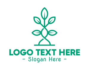 Plant - Vine Plant Leaves logo design