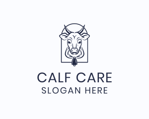 Calf - Cow Cattle Dairy logo design