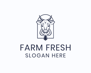 Cow Cattle Dairy logo design