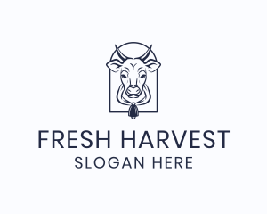 Cow Cattle Dairy logo design