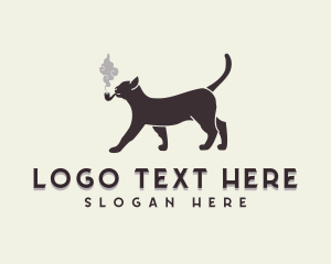 Feline - Cool Cat Smoker logo design