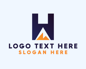 Outdoor Mountain Letter H  Logo