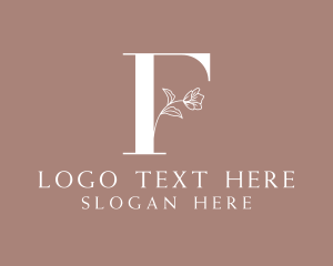 Plant - Elegant Floral Nature Letter F logo design