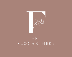 Elegant Floral Nature Letter F Logo