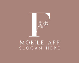 Elegant Floral Nature Letter F Logo