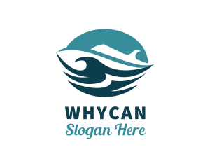 Sailing - Ocean Cruise Ship Waves logo design