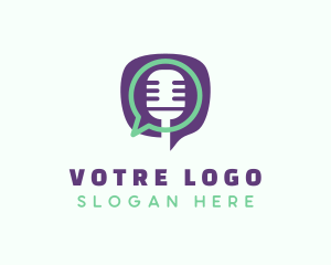 Vlogger - Podcast Talk Radio logo design