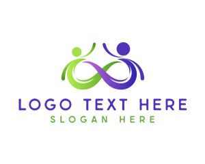 Infinity - Community People Loop logo design