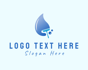 Hygiene - Cleaning Wiper Droplet logo design