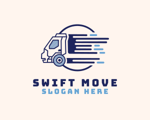 Move - Delivery Truck Fast logo design