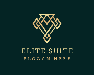 Golden Luxury Diamond logo design