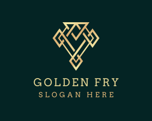 Golden Luxury Diamond logo design