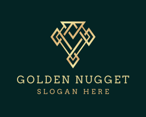 Golden Luxury Diamond logo design