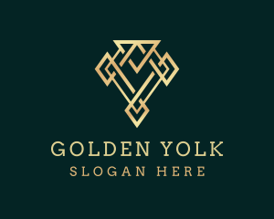 Golden Luxury Diamond logo design