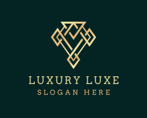 Golden Luxury Diamond logo design